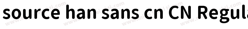source han sans cn CN Regular字体转换